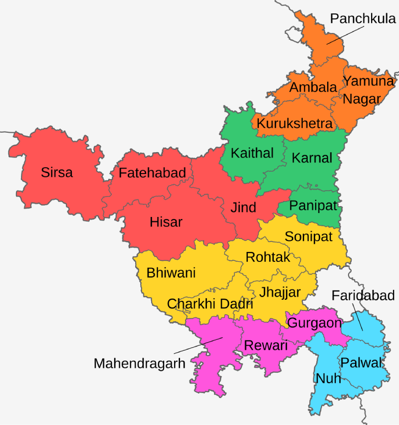 Haryana State Map